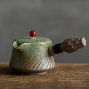 TSB1BB003 d2 Lotus Japanese Gongfu Tea Set Rough Pottery