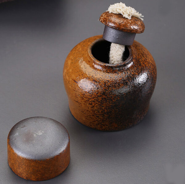 TSB1BB005 13 Vintage Japanese Teapot and Tea Stove Set Ceramic
