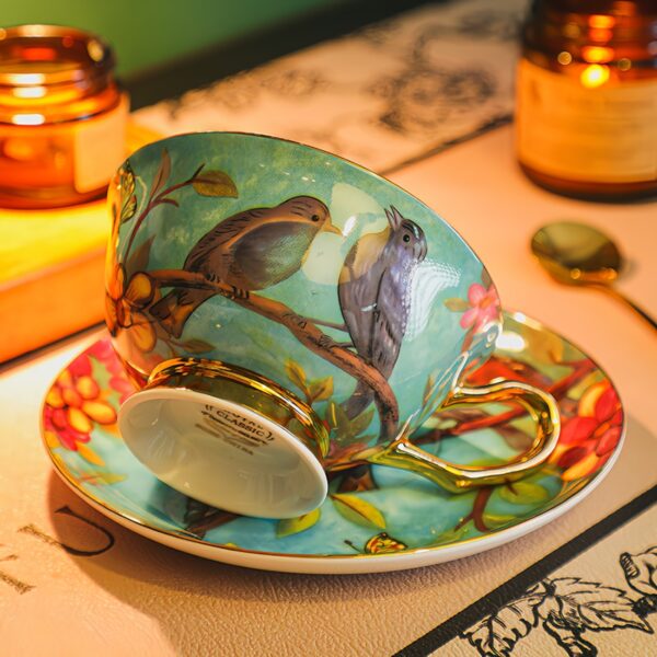 TSB1BB011 S6 Blue Bird English Tea Set Bone China with Warmer