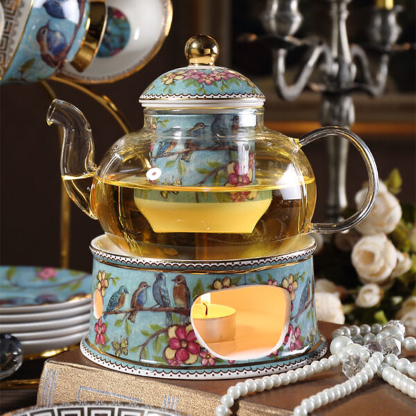 TSB1BB011 g1 Blue Bird English Tea Set Bone China Teapot Set