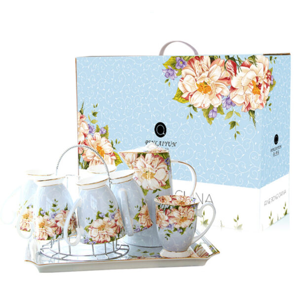 TSB1BB012 10 Flowers English Tea Set Bone China Teapot Set