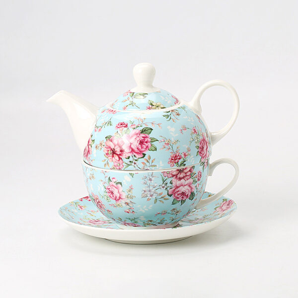 TSB1BB021 v1 Flowers Tea for One Set Porcelain
