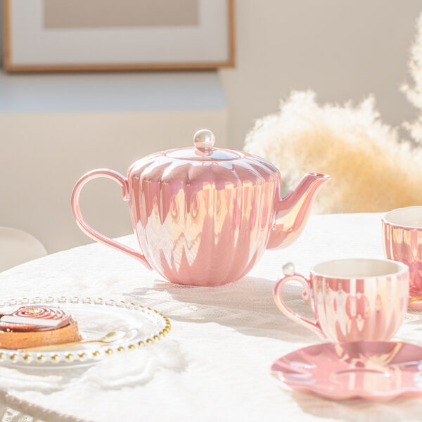 TSB20BB005 1 Pearl English Tea Set Porcelain Teapot Set Modern