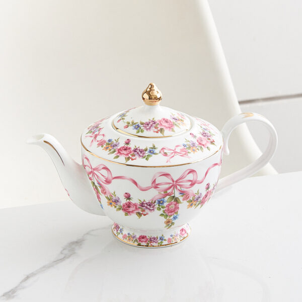 TSB20BB008 6 Floral English Tea Set Bone China Vintage Teapot Set