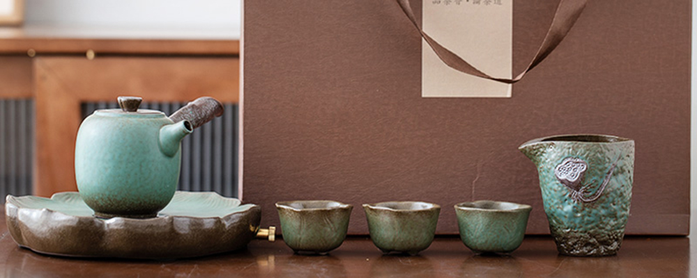 TSB20BB009 D1 Lotus Japanese Tea Set Handmade Ceramic Teapot Set
