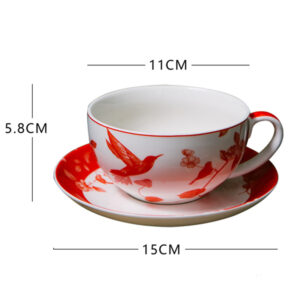 TSB21BB001 D3 Peony Tea for One Set Porcelain Teapot Set Red