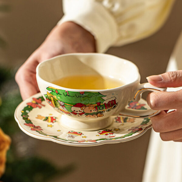 TSB21BB002 5 Christmas Tea Set for One Porcelain Teapot Set