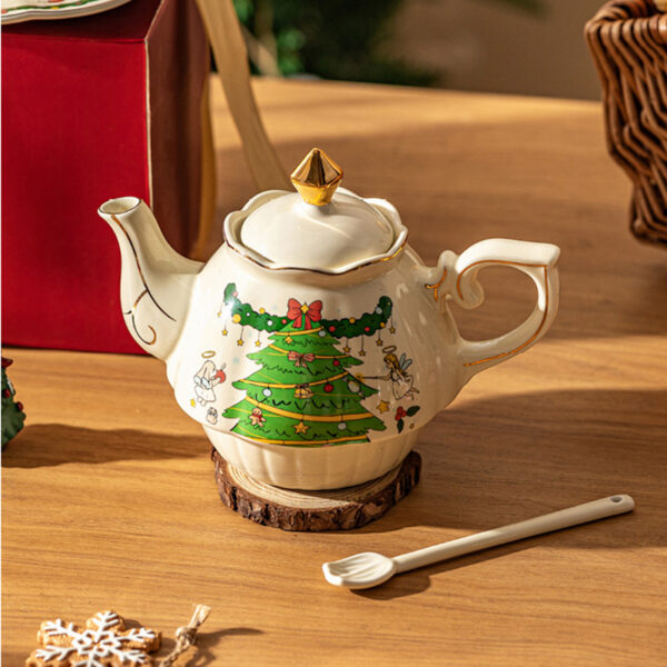 TSB21BB002 6 Christmas Tea Set for One Porcelain Teapot Set