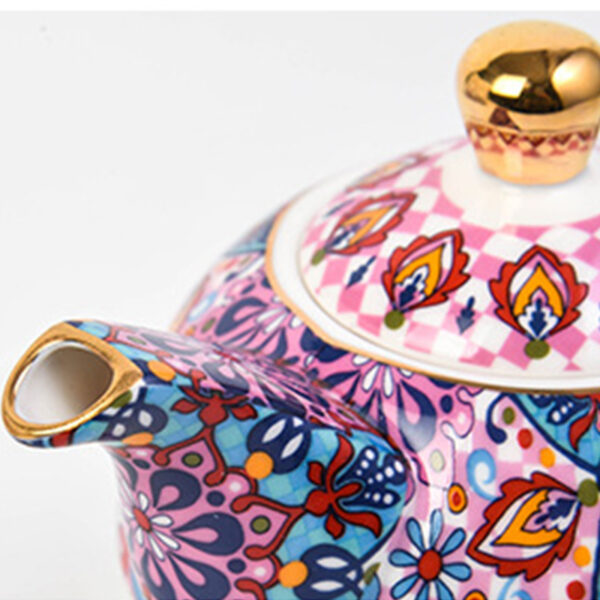 TSB21BB013 4 Colorful Tea for One Set Porcelain Teapot Set