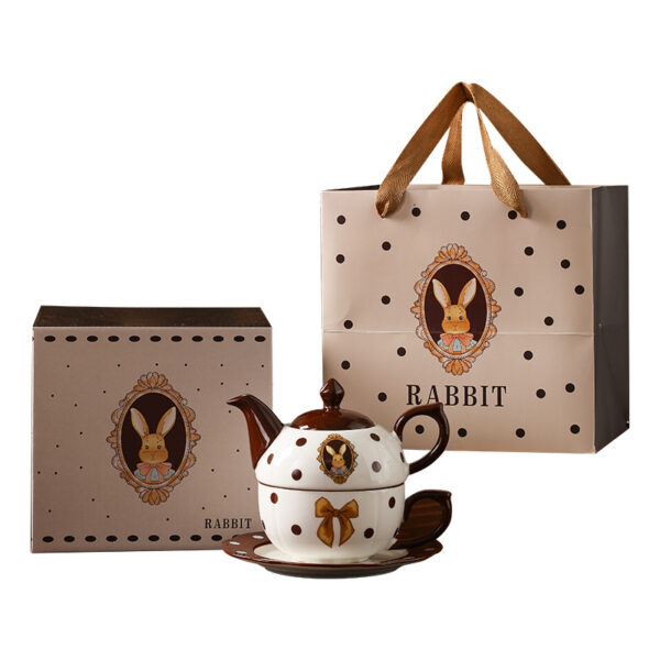 TSB21BB014 1 Cartoon-bunny Tea Set for One Porcelain Teapot Set