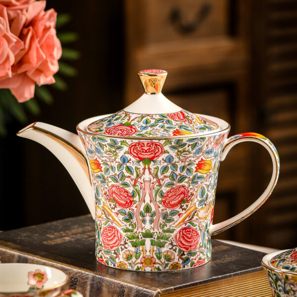 TSB21BB015 1 Rose English Tea Set Bone China Teapot Set
