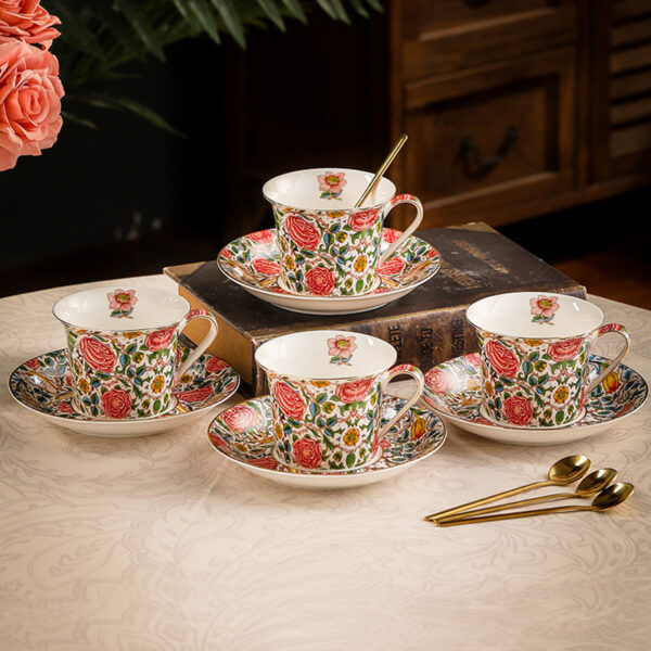 TSB21BB015 5 Rose English Tea Set Bone China Teapot Set