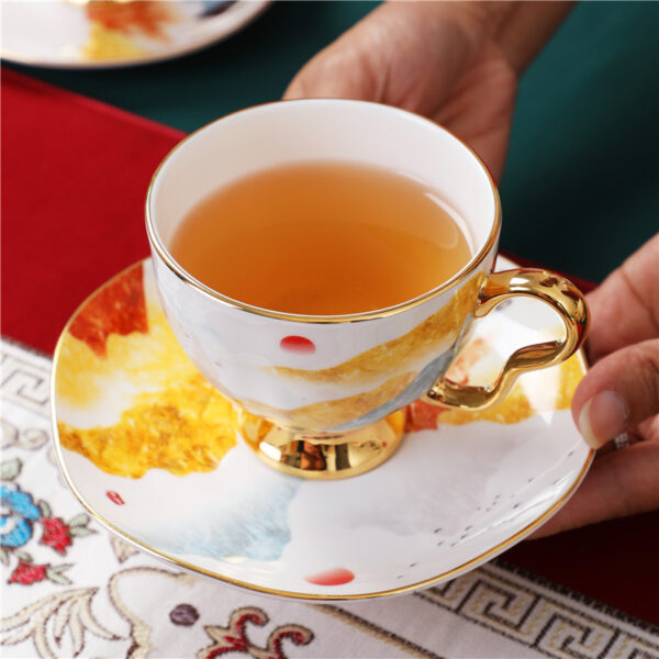 TSB21BB020 5 Mountain-range English Tea Set Bone China Teapot Set