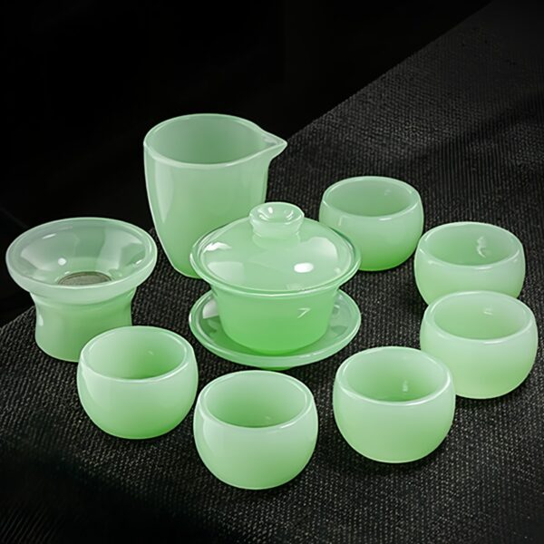 TSB26BB008 F Liuli Glass Chinese Gongfu Tea Set