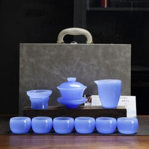 TSB26BB008 VB4 Liuli Glass Chinese Gongfu Tea Set