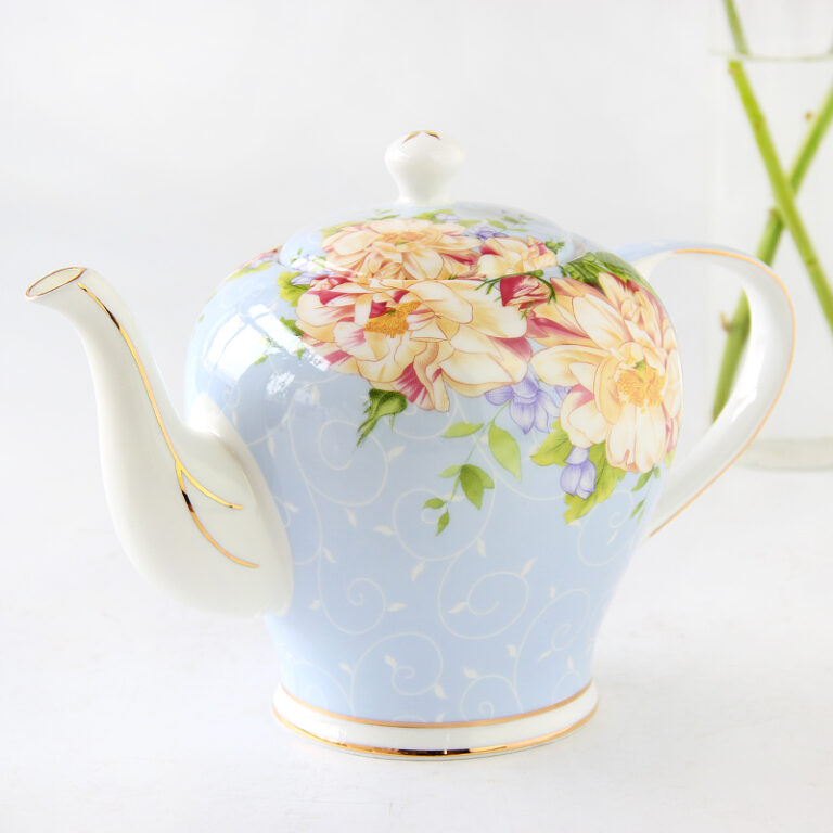 Floral British Tea Set Vintage Bone China Teapot Set