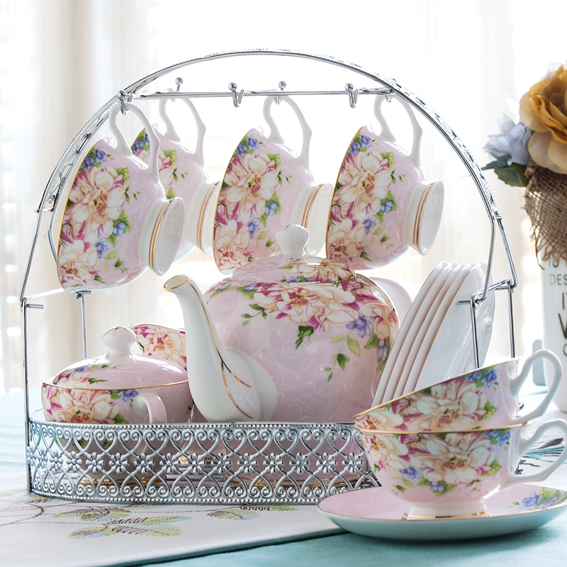 Floral British Tea Set Vintage Bone China Teapot Set