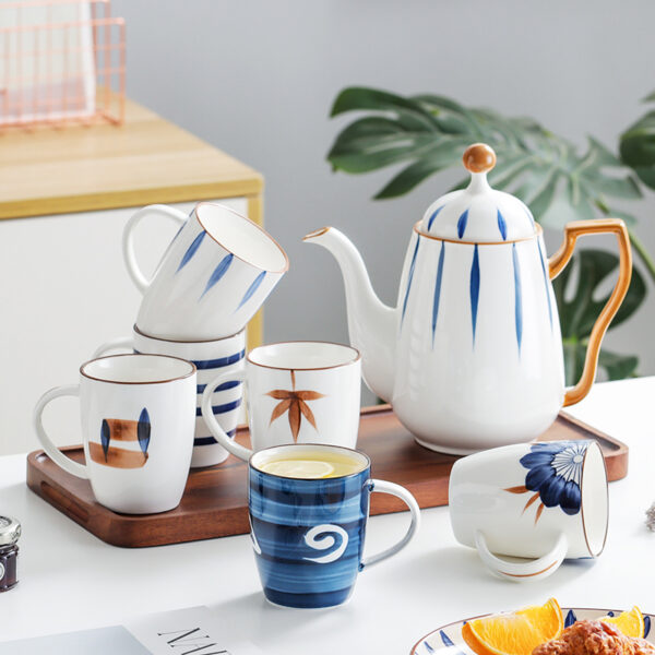 TSB2BB004 1 Simplicity Modern Tea Set Porcelain Teapot Set