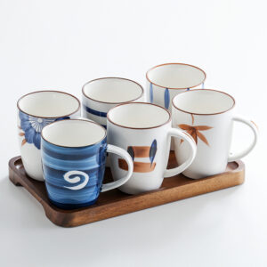 TSB2BB004 7 PCS with Square Tray Simplicity Modern Tea Set Porcelain Teapot Set