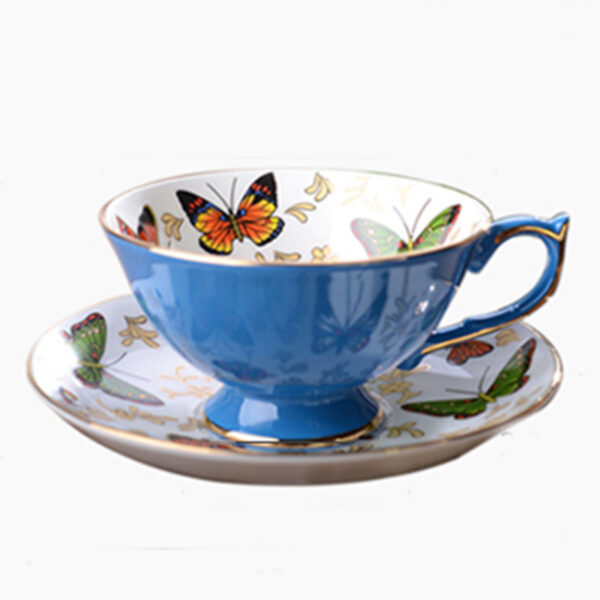 TSB2BB005 FF Butterfly Cup and Saucer Set Bone China