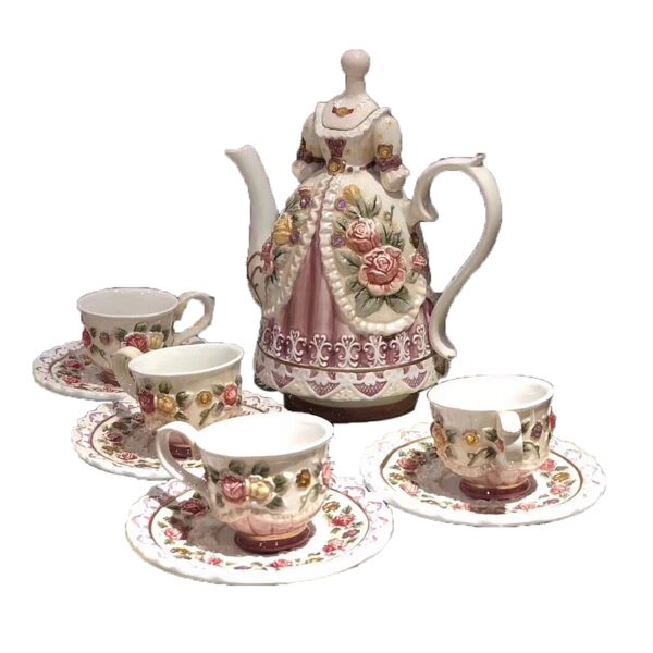 TSB2BB007 F Beauty Skirt English Tea Set Porcelain Teapot Set
