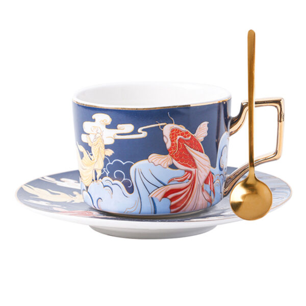 TSB2BB010 FF Bird and Fish Cup and Saucer Set Porcelain
