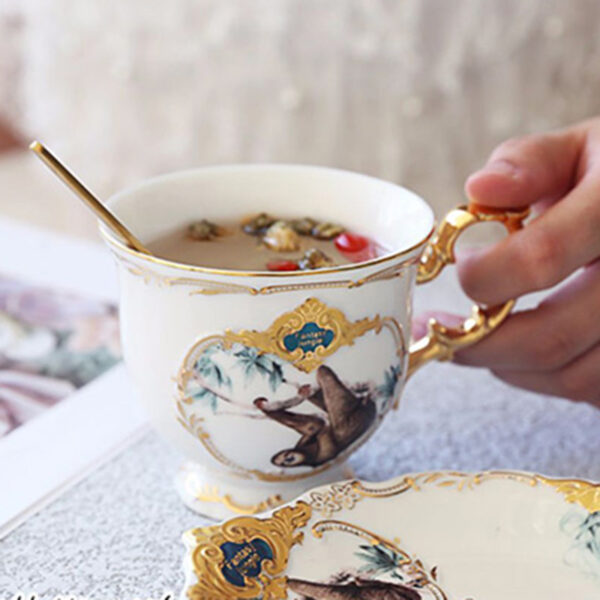TSB4BB002 5 1 Jungle English Herbal Tea Set Porcelain with Warmer