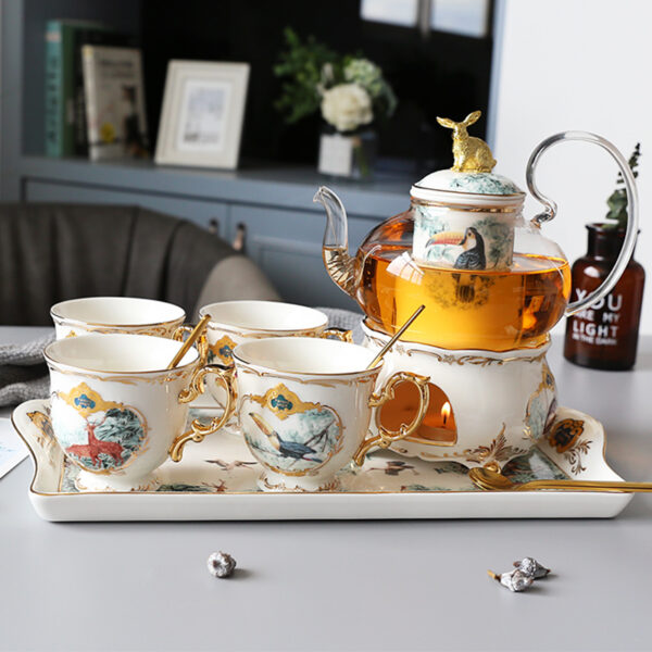 TSB4BB002 v4 Jungle English Herbal Tea Set Porcelain for Afternoon