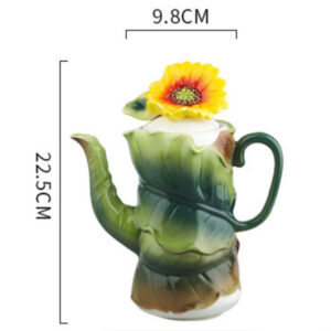 TSB4BB003 d4 Floral Enamel English Tea Set Porcelain Teapot Set