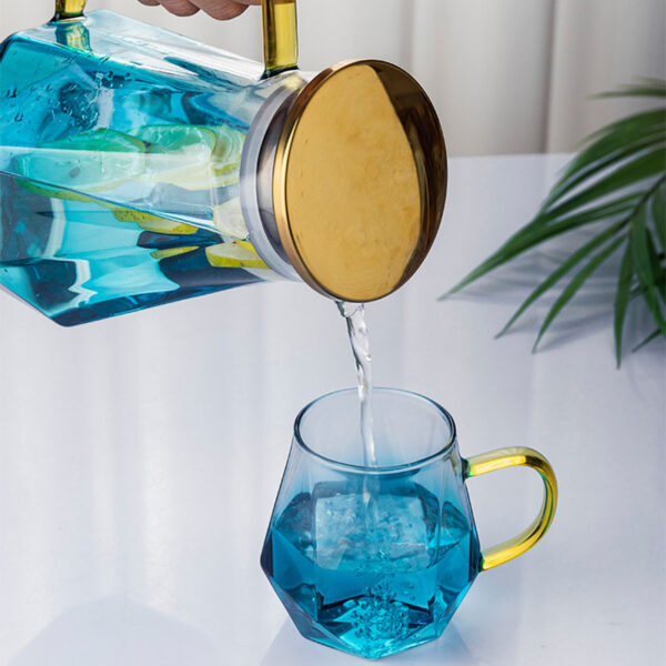 TSB4BB005 v5 Minimalist Summer Tea Set Glass With Stainless Holder