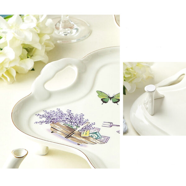 TSB5BB005 6 Lavender English Tea Set Bone China Full Set