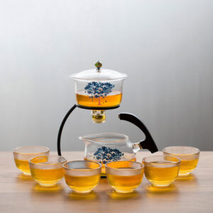 TSB6BB003 vvv2 Automatic Tea Set Glass Lazy Tea Service