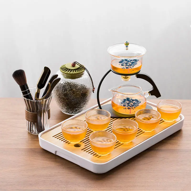 Ceramic Travel Tea Set Portable Small Set Cute Tea Pot With 3 