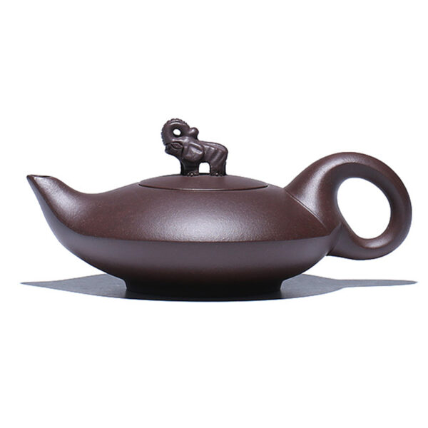 TSB6BB013 F Elephant Chinese Yixing Teapot Purple Clay 7.6 Oz