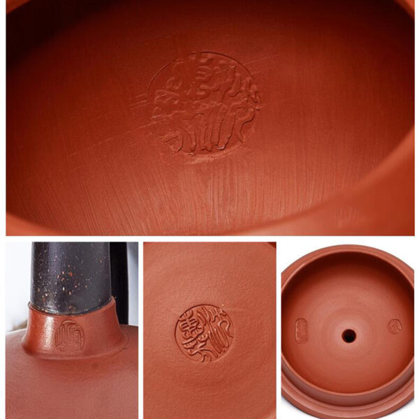 TSB6BB015 5 Lotus Xi Shi Yixing Teapot Purple Clay 7.1 Oz