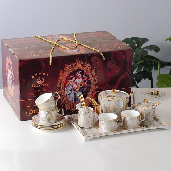 TSB6BB020 8 Luxury Coffee Set Porcelain Complete English Tea Set