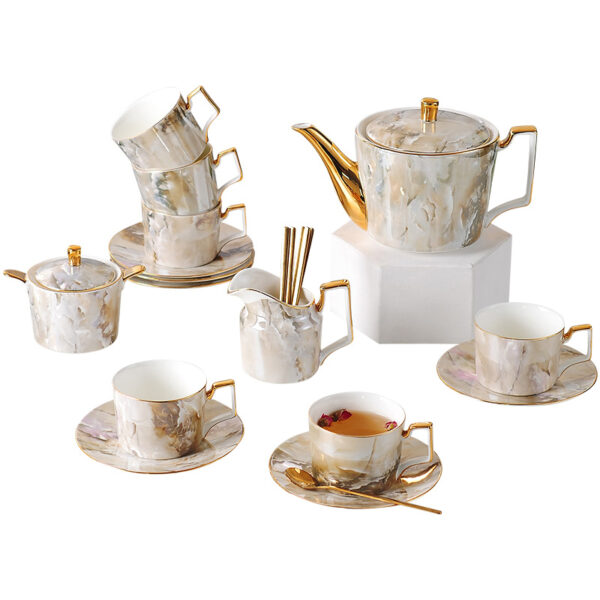 TSB6BB020 F Luxury Coffee Set Porcelain Complete English Tea Set