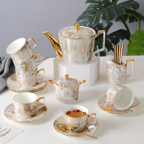 TSB6BB020 v2 Luxury Coffee Set Porcelain Complete English Tea Set