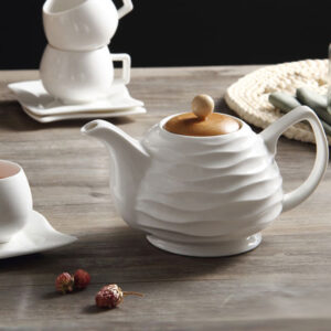 TSB6BB021 3 16-Pieces White English Tea Set Porcelain Teapot Set