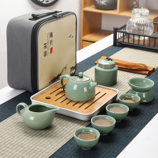 TSB8BB002 1 Chinese Tea Set for Gongfu Cha with Tray 11 Pieces