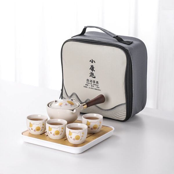 TSB9BB001 F Lucky Cat Chinese Travel Tea Set Portable