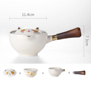 TSB9BB001 d4 Lucky Cat Chinese Travel Tea Set Portable