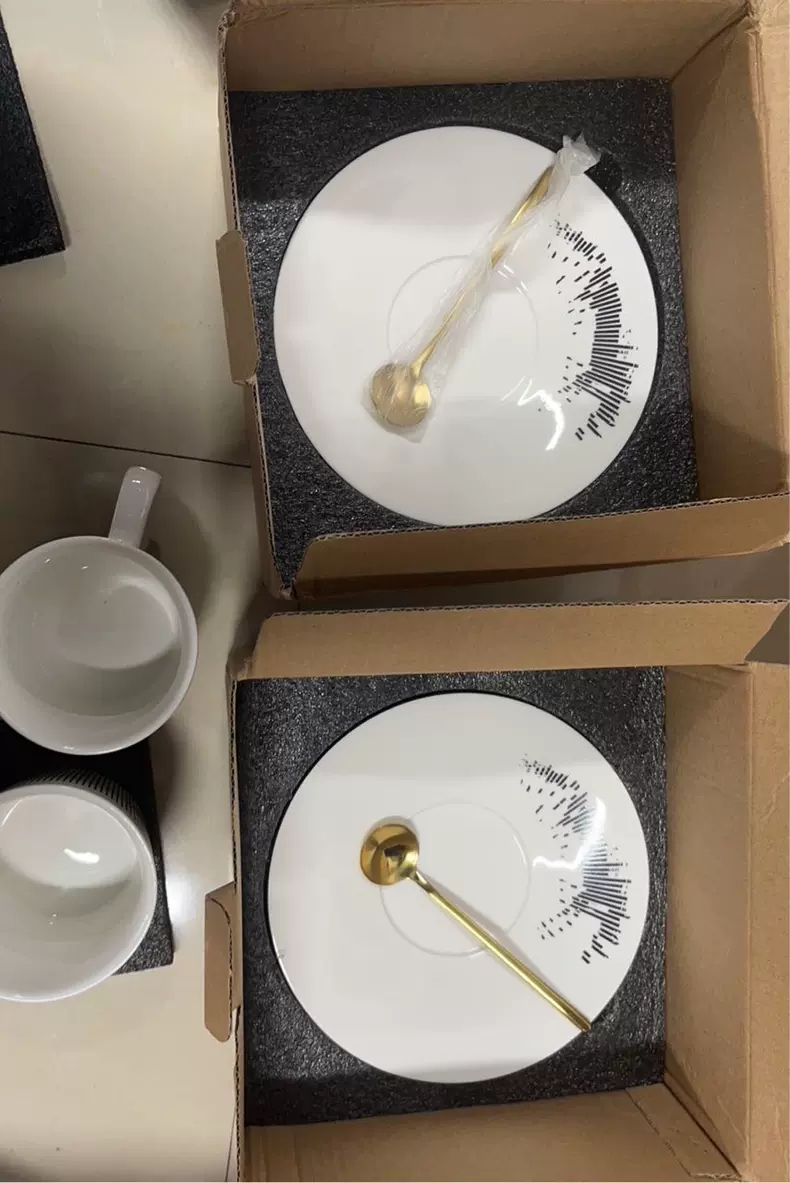 Click to view full screen Moving Reflection Tea Cup and Saucer Set Porcelain photo review